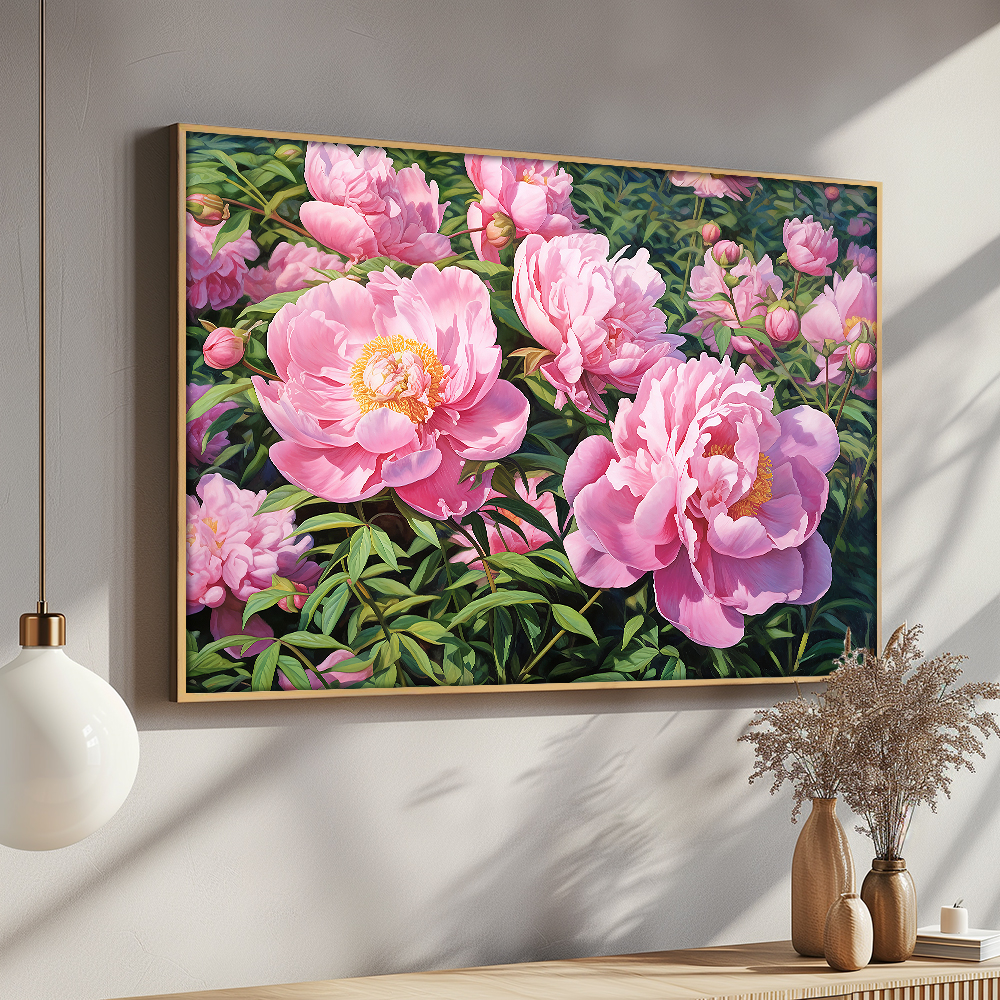 대박 모란 A3 29.7X42cm 무광골드 알루미늄액자 인테리어그림 목단 액자 - 상세 이미지 5