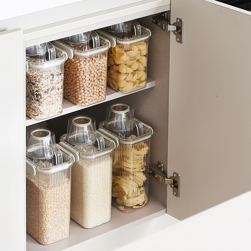 [단독]1+1 메종치비네 4중 밀폐 투명 잡곡통 쌀통 1300ml