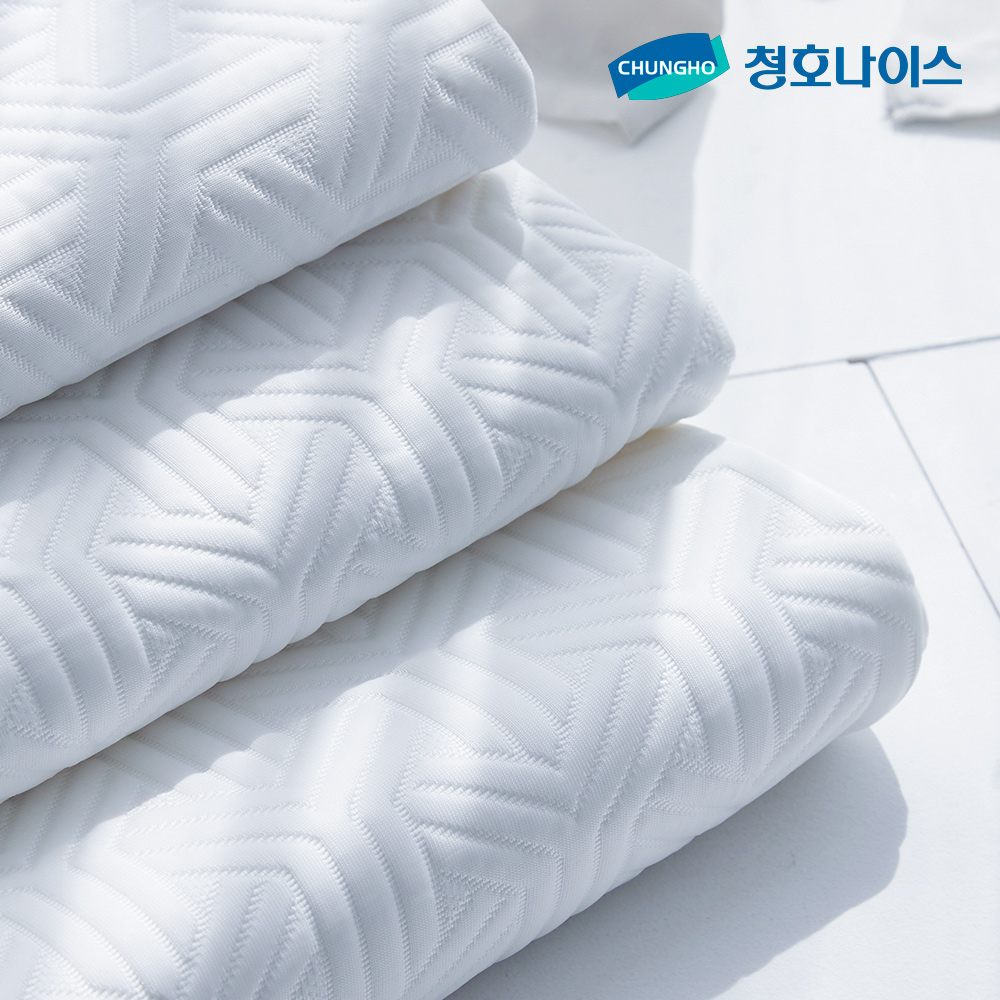 청호나이스 아이스필 얼음 냉감매트 아기용 항균 베게커버1EA 화이트, Q(퀸) 이미지 7