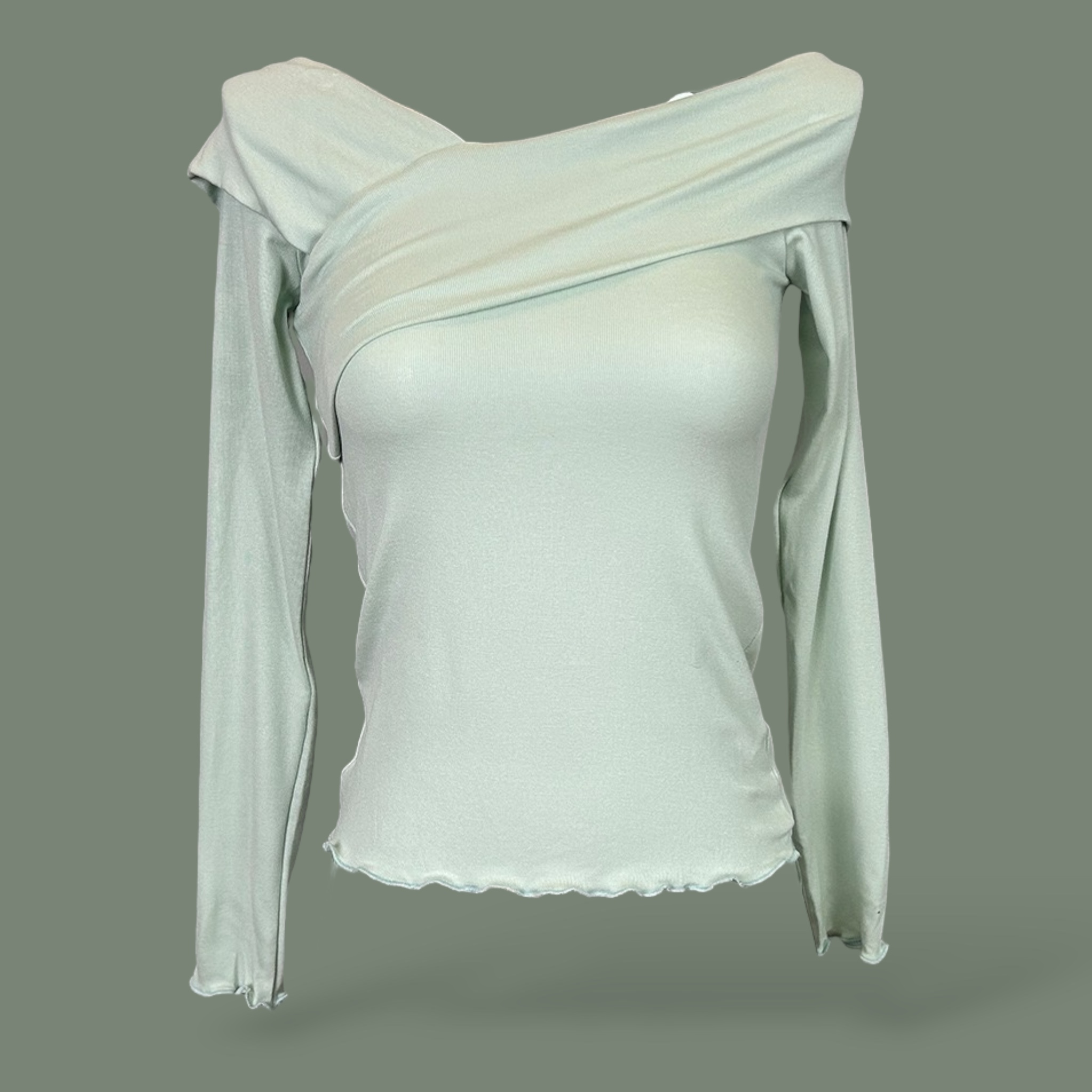 블로썸 벚꽃룩 데일리 청순 셔링 랩 오프숄더 티셔츠 5color - 상세 이미지 4