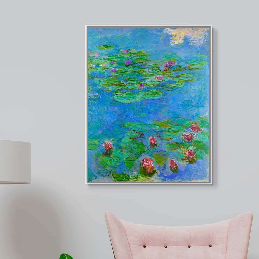 클로드 모네 수련 62 x 78cm 명화 거실 벽 인테리어 대형 캔버스 띄움 액자 - 상세 이미지 3