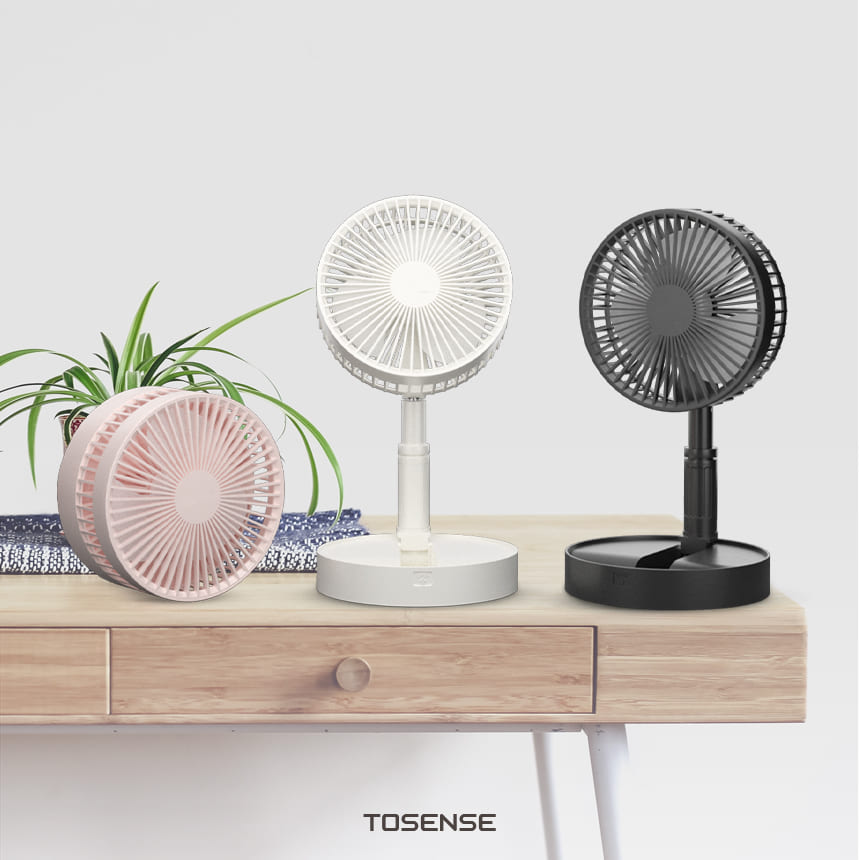 TOF-S18 BLDC 저소음 접이식 소형선풍기 캠핑 탁상용 높이조절