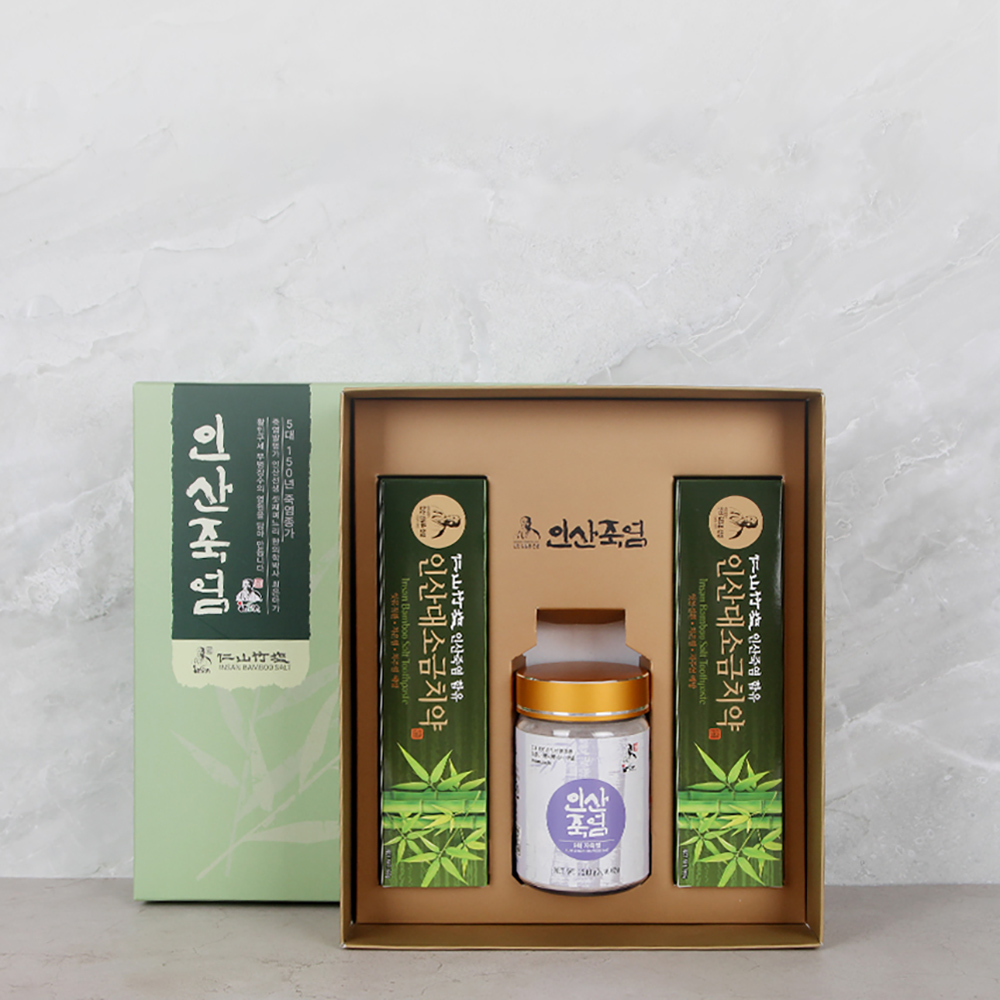 인산죽염 9회 자죽염분말 선물세트 (치약2+자죽염분말240g) - 상세 이미지 5