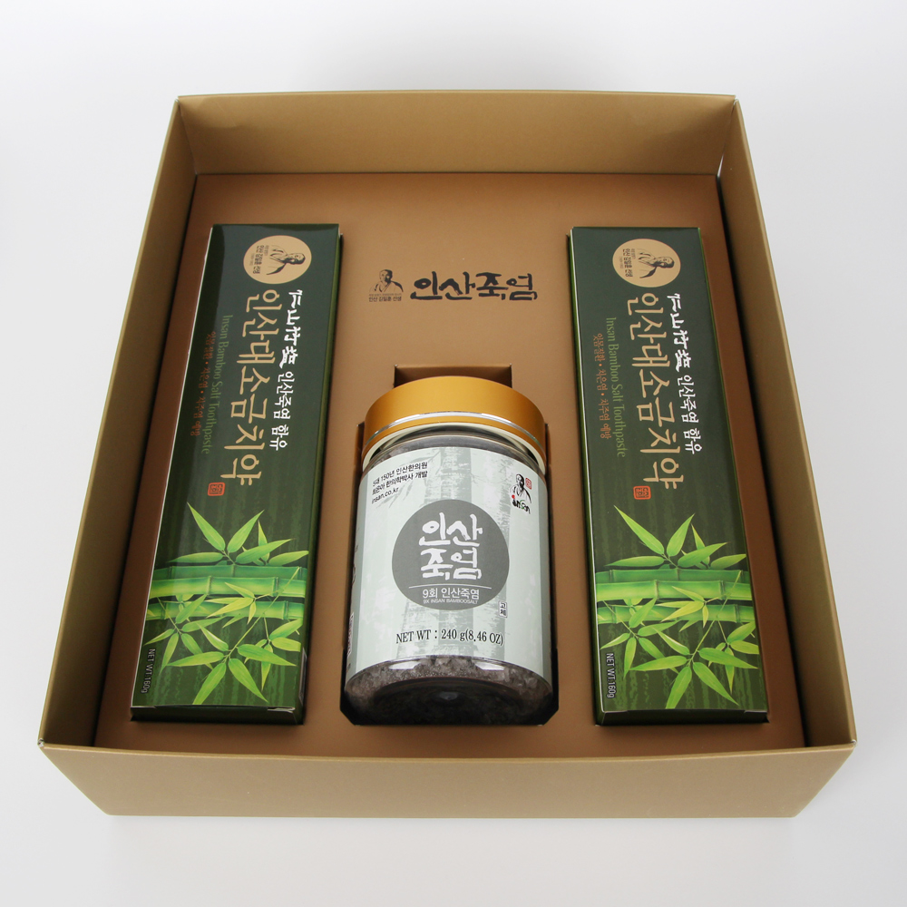 인산죽염 9회 죽염고체 선물세트 (치약2+9회죽염고체240g) - 상세 이미지 4