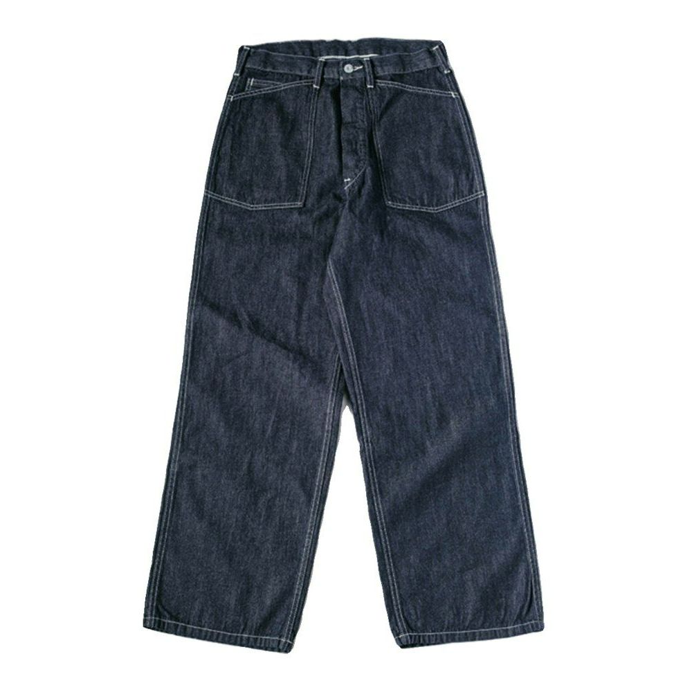 BRONSON M-35 오리지널 빈티지 복각 워크 팬츠 밀리터리 워크웨어 아메카지 신치백 인디고 블루 30 - 상품 이미지