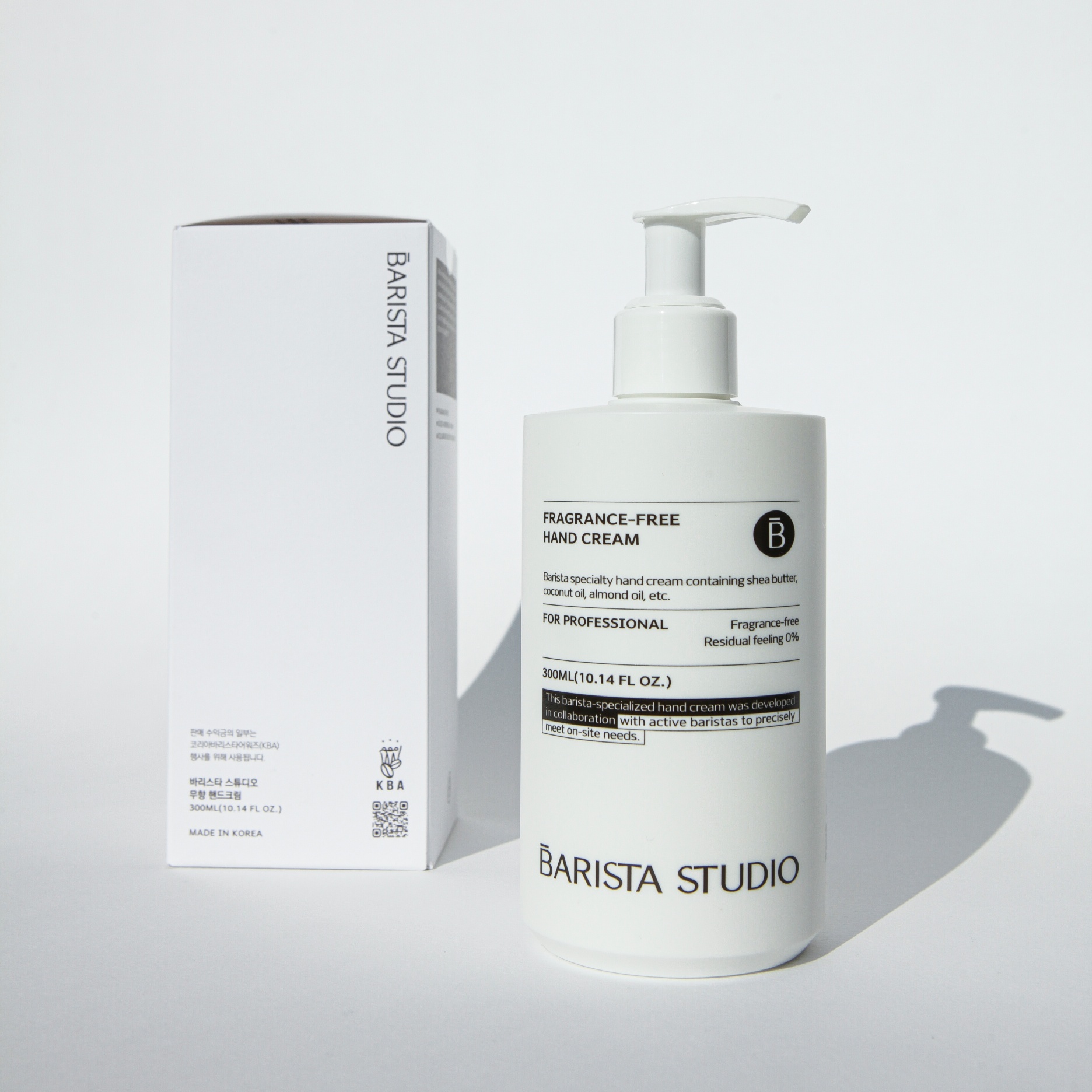 바리스타 스튜디오 펌프형 대용량 무향 핸드 크림 로션 컨디셔너 300ml - 상품 이미지
