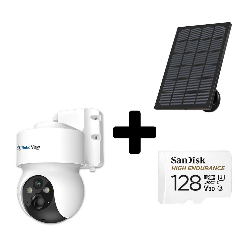 글로벌아이넷 로보뷰S4+3W태양광 4G LTE 무선 CCTV IP 카메라 128GB - 메인 이미지