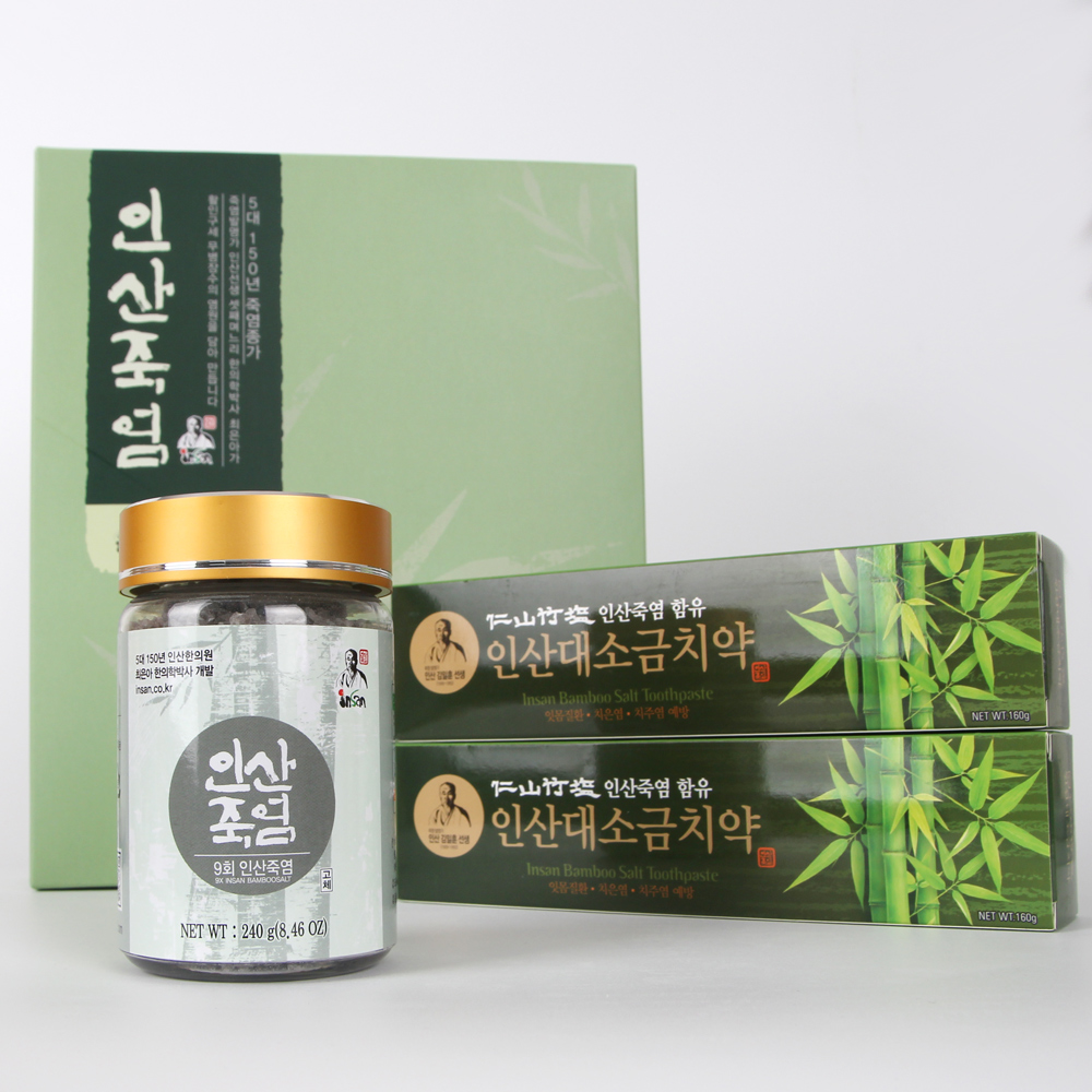 인산죽염 9회 죽염고체 선물세트 (치약2+9회죽염고체240g) - 상세 이미지 3