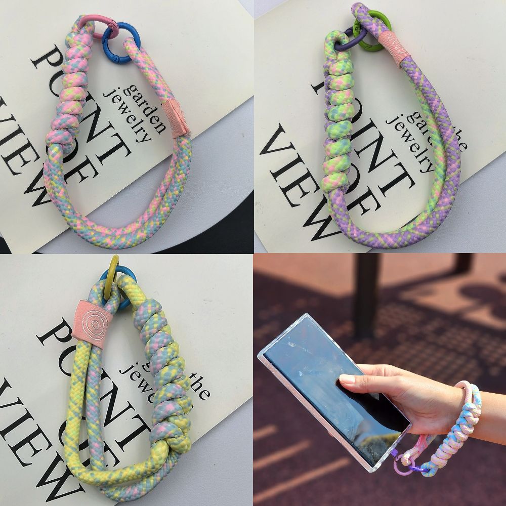 핸드폰손목스트랩 파스텔 매듭 핸드폰줄 감성 핸드폰고리 분실방지 악세서리