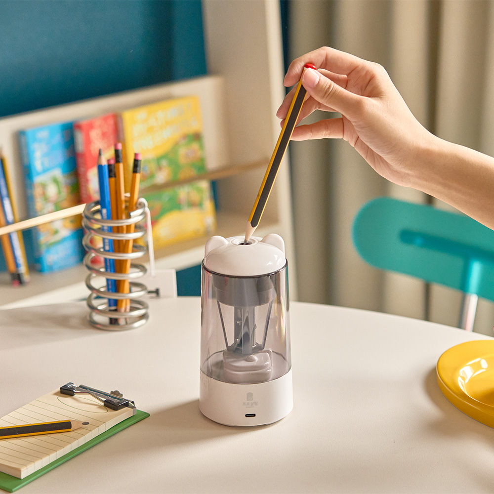 프로살림 자동 전동 연필깎이 오토베어 점보 자동상승