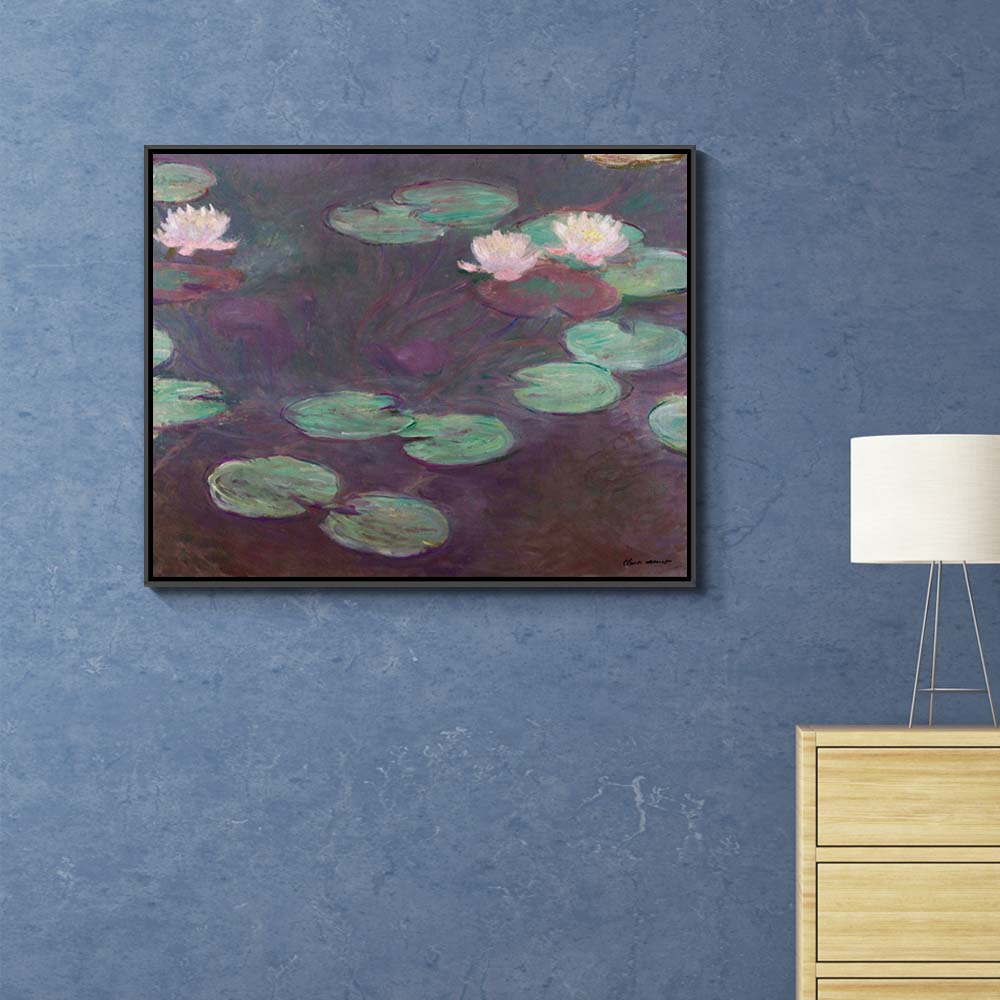 모네 작품 분홍 수련 78 x 62cm 명화 그림 거실 현관 벽 인테리어 캔버스 띄움 액자 - 상세 이미지 4