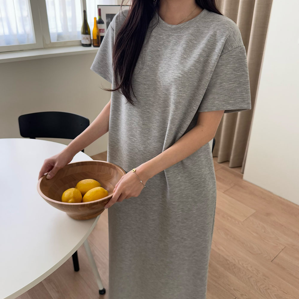 반팔롱원피스 H라인 맥시 빅사이즈