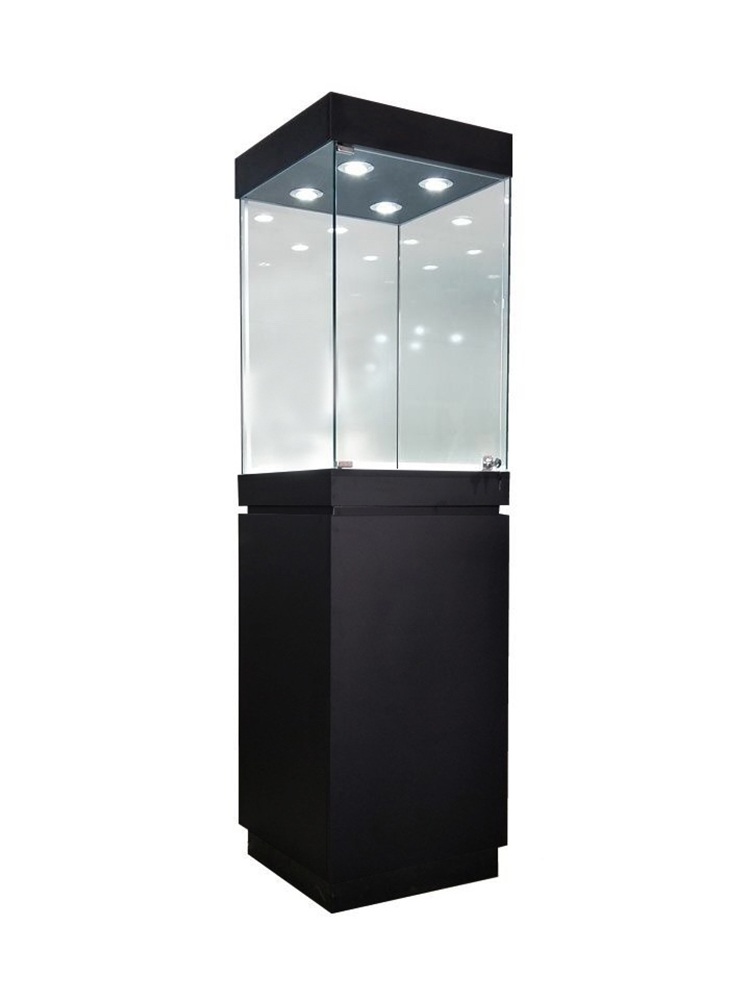 골동품진열장 문화재 전시대 박물관 유리 디스플레이 도자기 40x40x180 페인트 - 상품 이미지