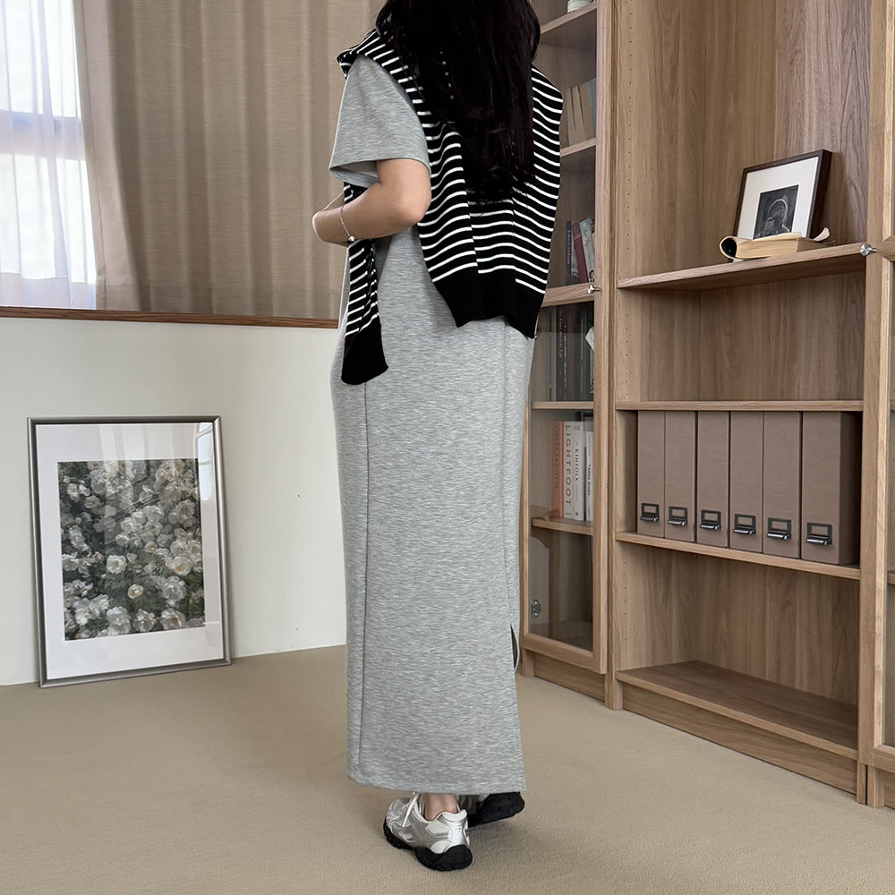 반팔롱원피스 H라인 맥시 빅사이즈