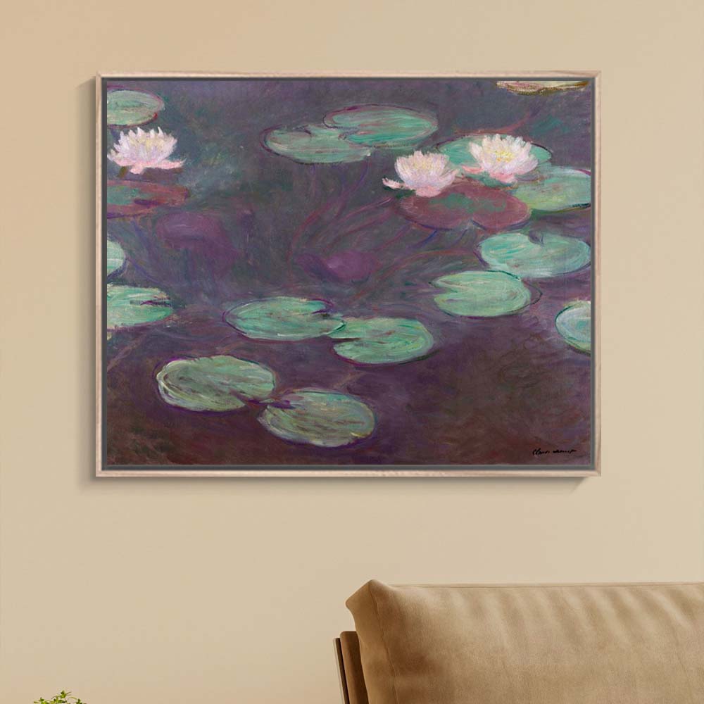 모네 작품 분홍 수련 78 x 62cm 명화 그림 거실 현관 벽 인테리어 캔버스 띄움 액자 - 상세 이미지 2