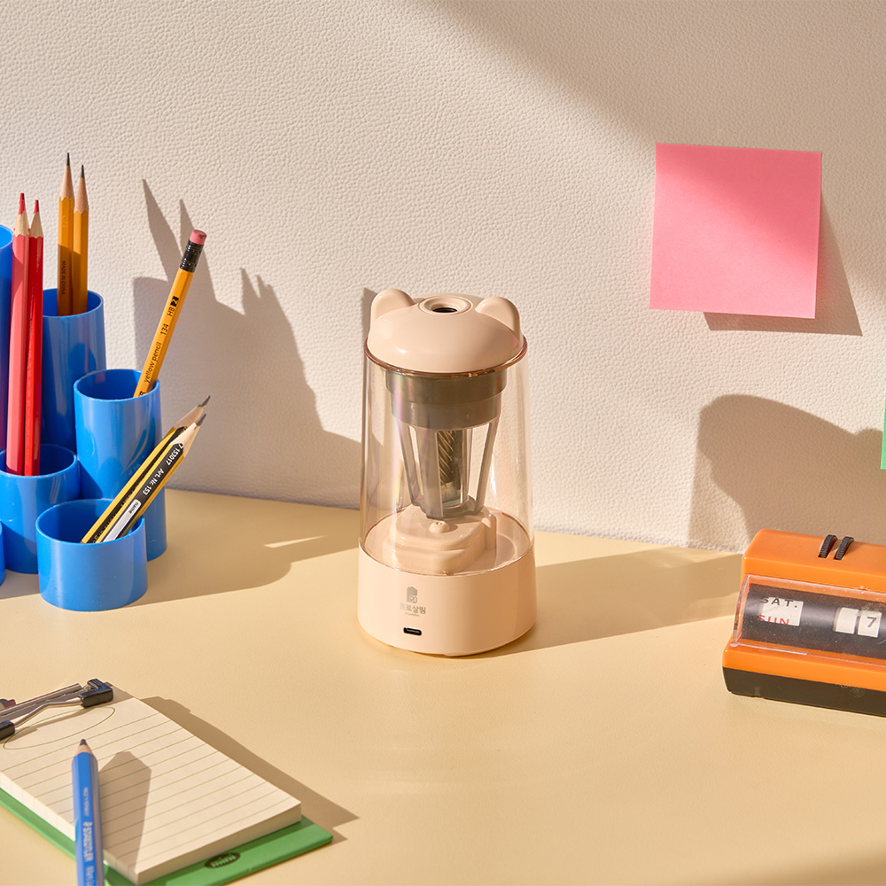 프로살림 자동 전동 연필깎이 오토베어 점보 자동상승