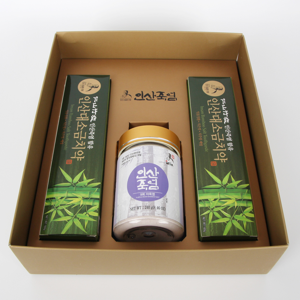 인산죽염 9회 자죽염분말 선물세트 (치약2+자죽염분말240g) - 상세 이미지 4