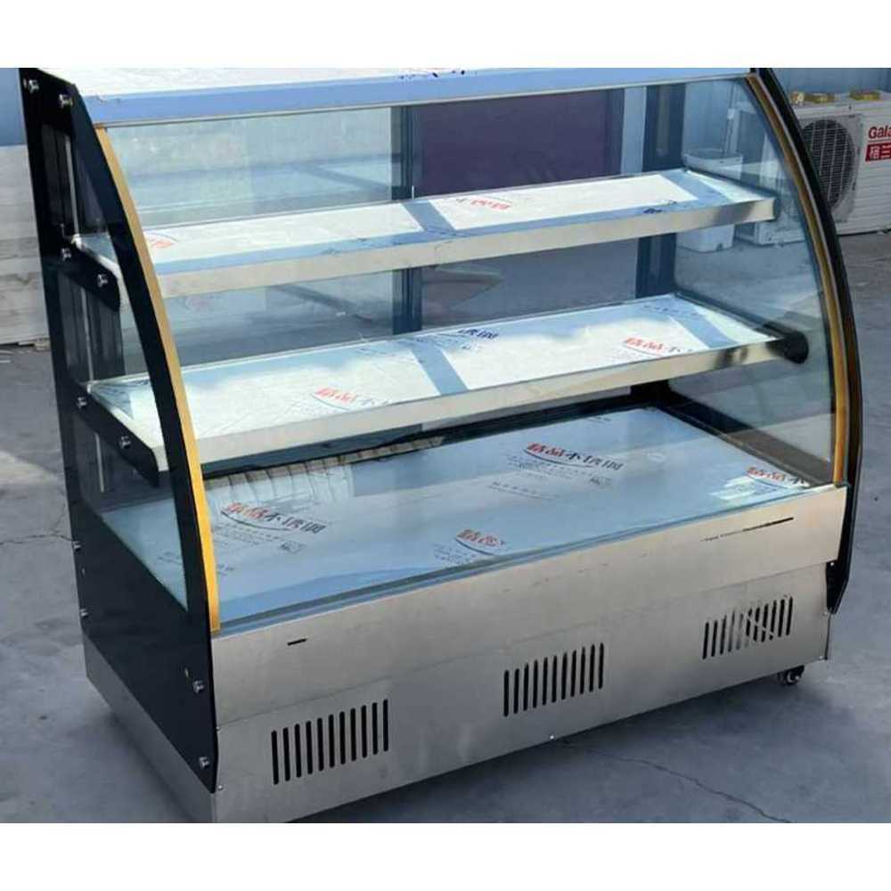 정육 쇼케이스 고기 업소용 진열 냉장 100x65x120 원형 3단 후면 - 상품 이미지