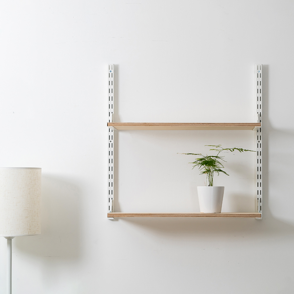 모듈 시스템 벽선반 벽걸이 선반 자작나무 인테리어 거실 주방 세탁실 기둥 900mm