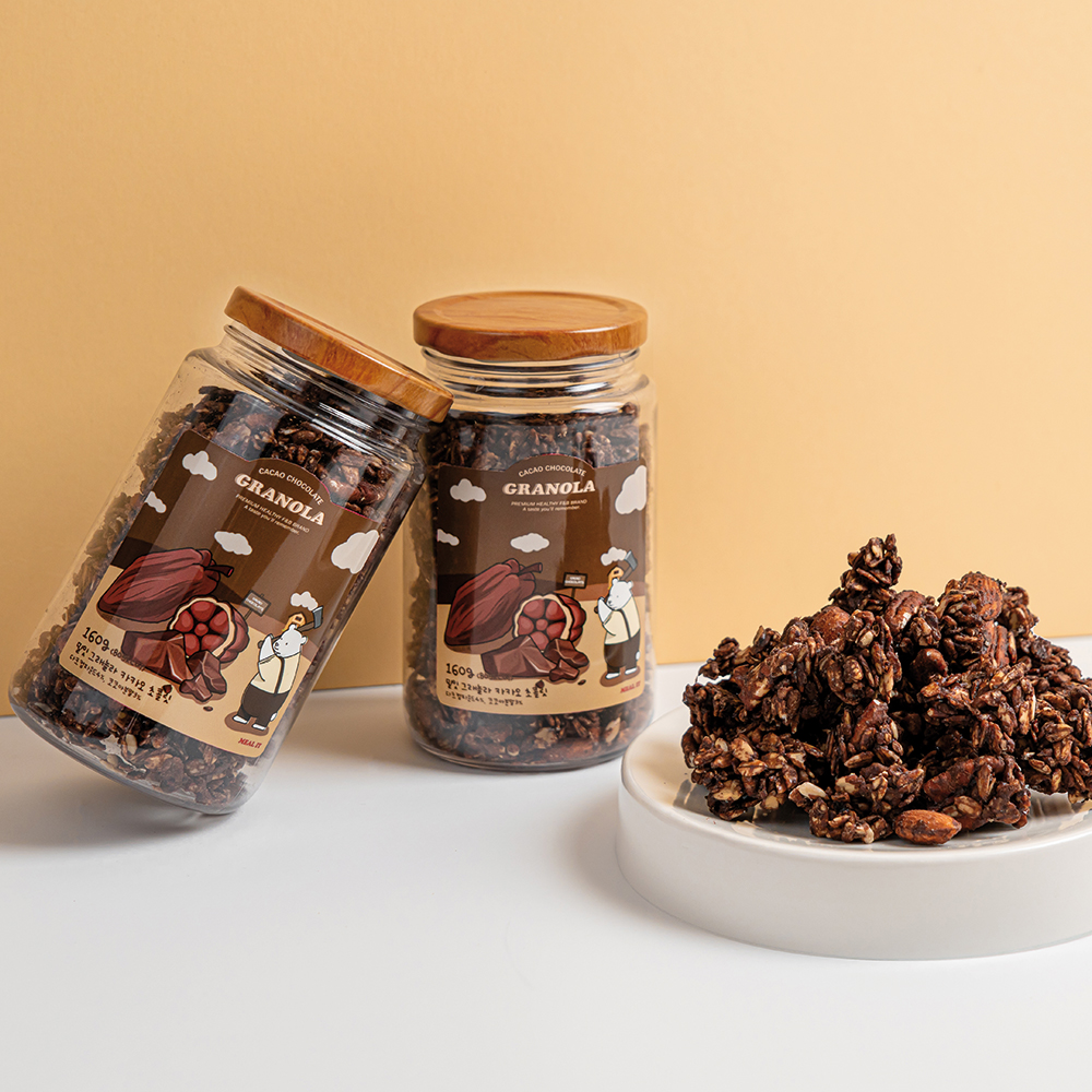 밀잇 수제 무설탕 정통 청크형 그래놀라 카카오초콜릿맛