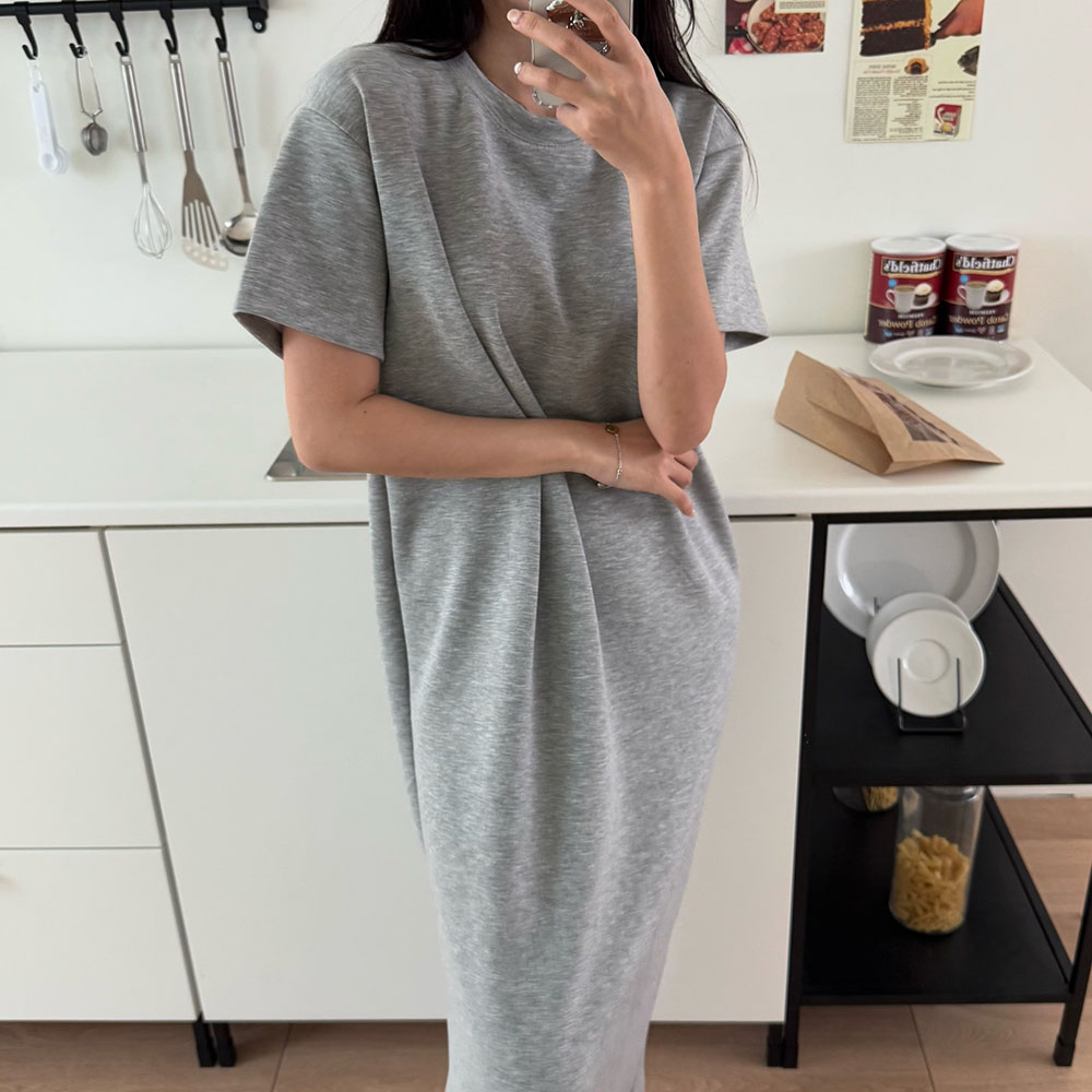 반팔롱원피스 H라인 맥시 빅사이즈