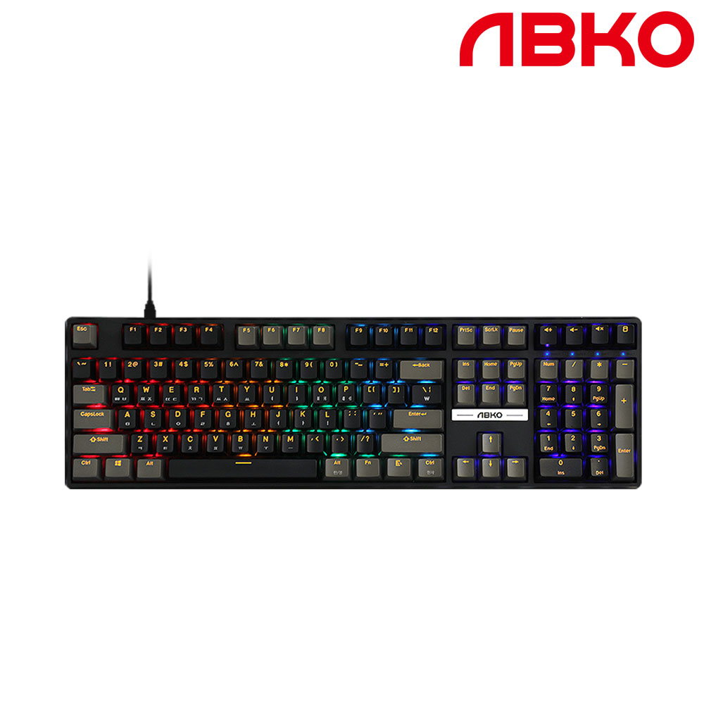 앱코 K580 게이밍 기계식 키보드 적축 사무용 한글 풀배열 사무실 해커 게임용 발로란트 - 상세 이미지 2