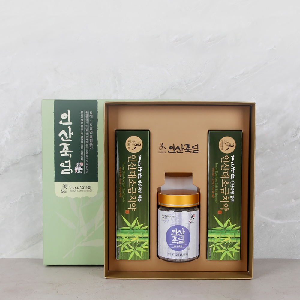 인산죽염 9회 자죽염고체 선물세트 (치약2+자죽염고체240g) - 상세 이미지 5