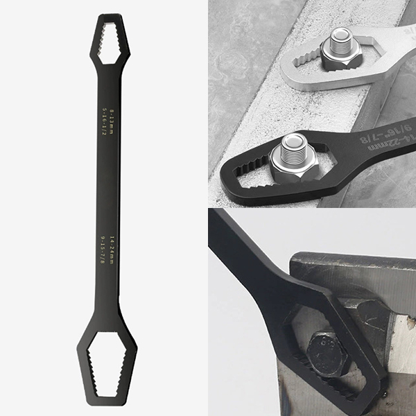 멀티 스패너 블랙 만능 육각 렌치 몽키스패너 매직 소켓 공구 볼트 나사 풀기 소형 5x160mm - 메인 이미지