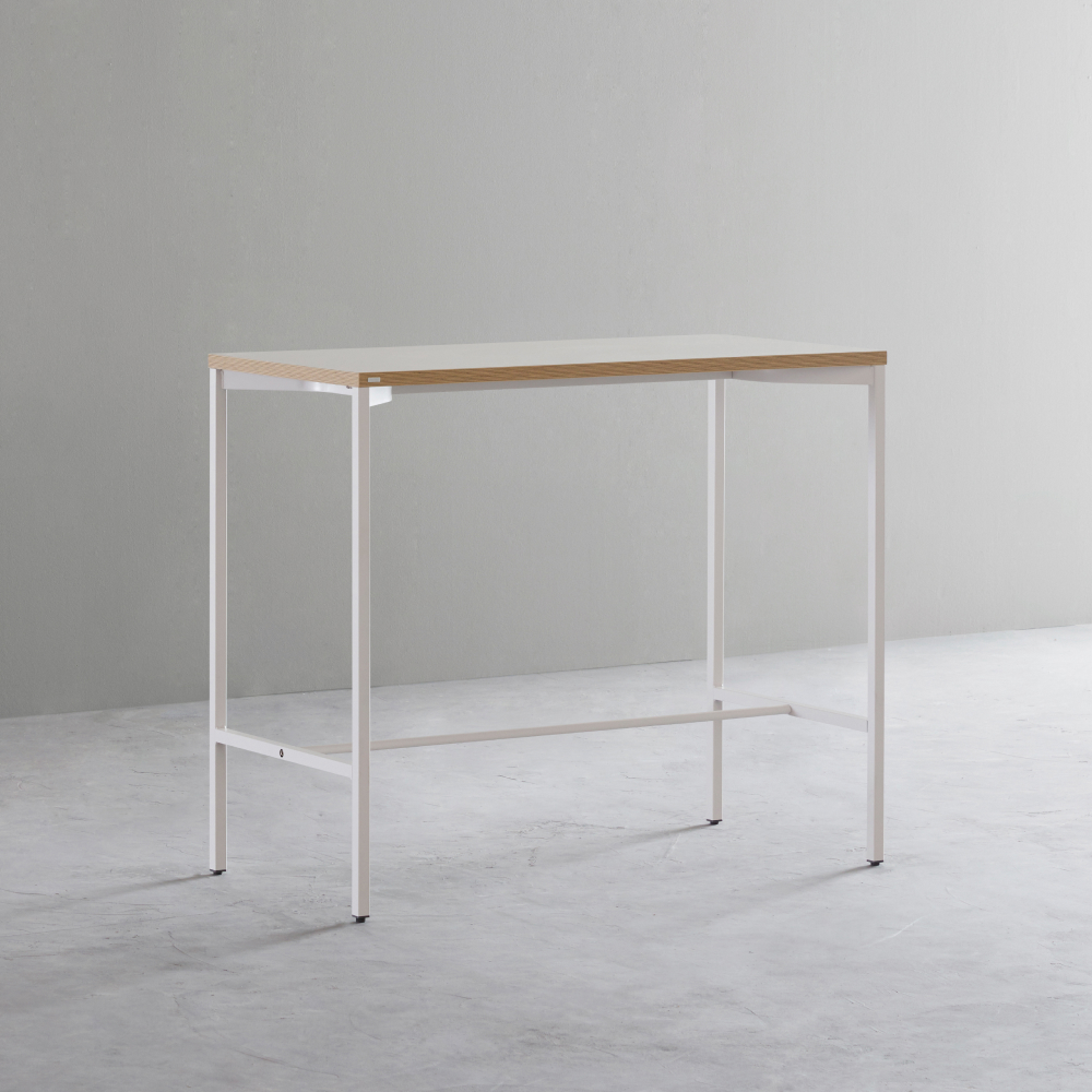 데스커 스탠딩 테이블 1200x600mm, 화이트 - 상품 이미지