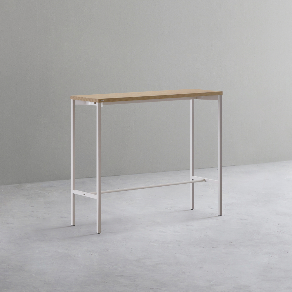 데스커 스탠딩 테이블 1200x400mm, 메이플+화이트 - 상품 이미지
