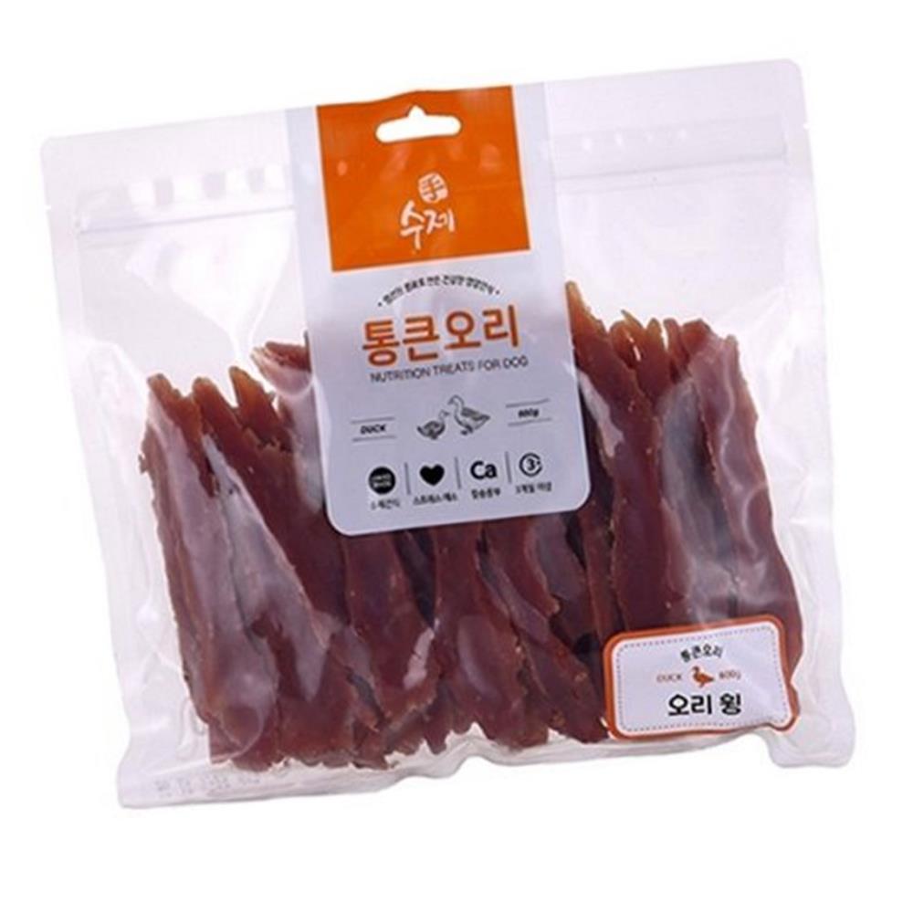 수제영양간식 애완견용 오리윙 반려동물식품 600g : 놀꿈두번째