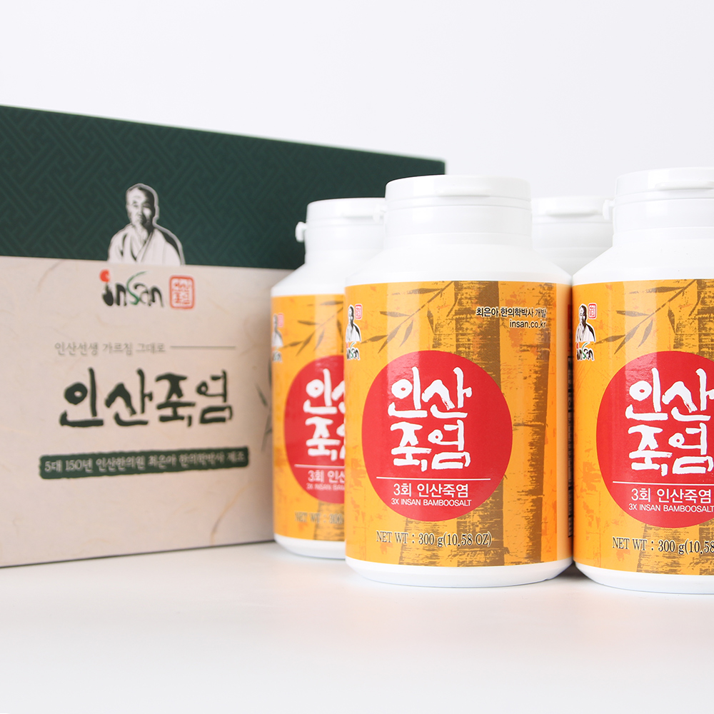 인산죽염 3회 죽염 분말 300g 4개 선물세트 - 상세 이미지 5