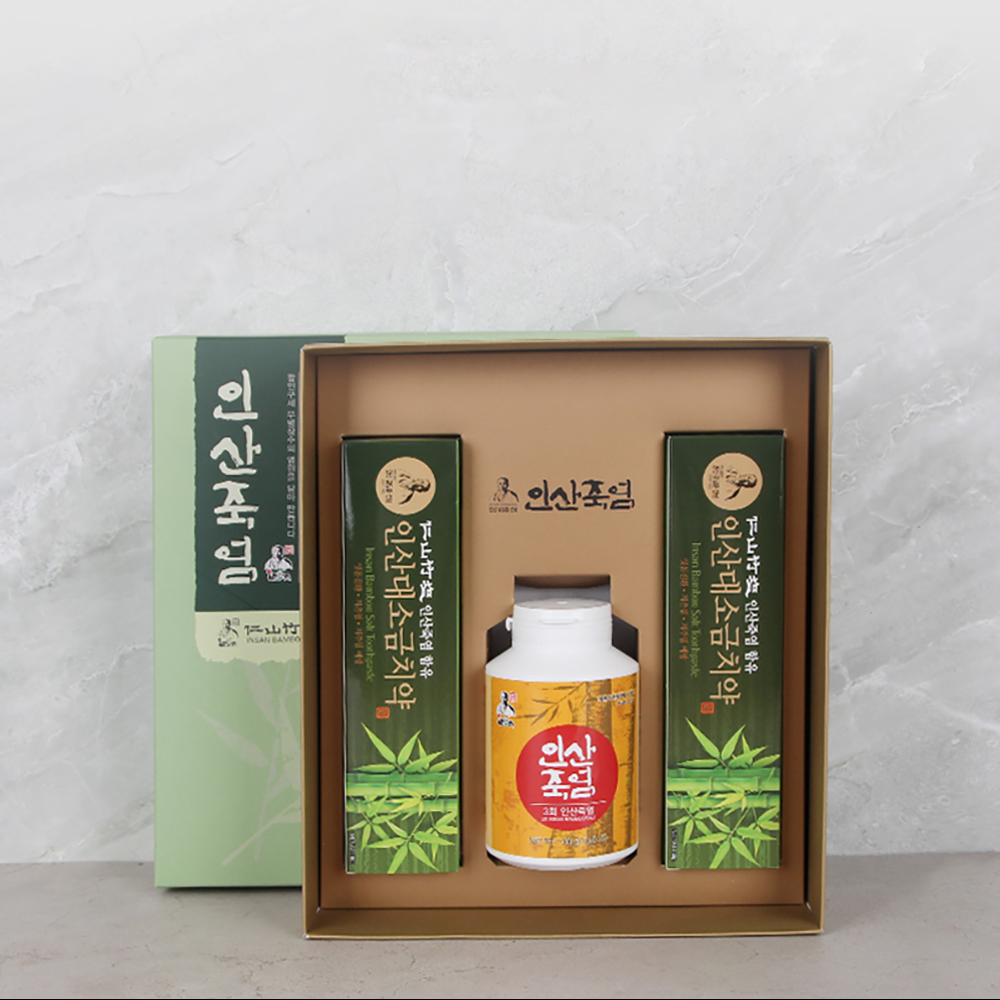 인산죽염 3회 죽염 치약 선물세트 [분말 300g 치약 2개] - 상세 이미지 5