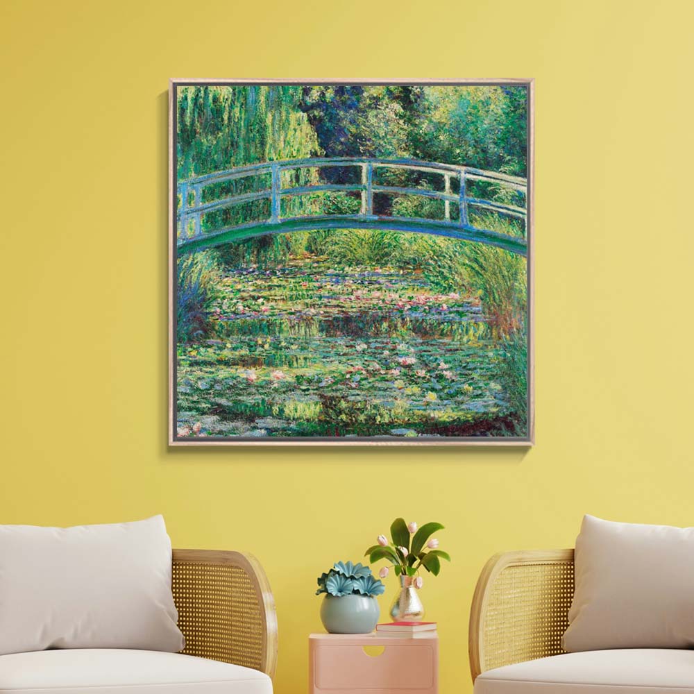 클로드 모네 수련연못I 70 x 70cm 명화 거실 카페 인테리어 대형 캔버스 띄움 액자 - 상세 이미지 3