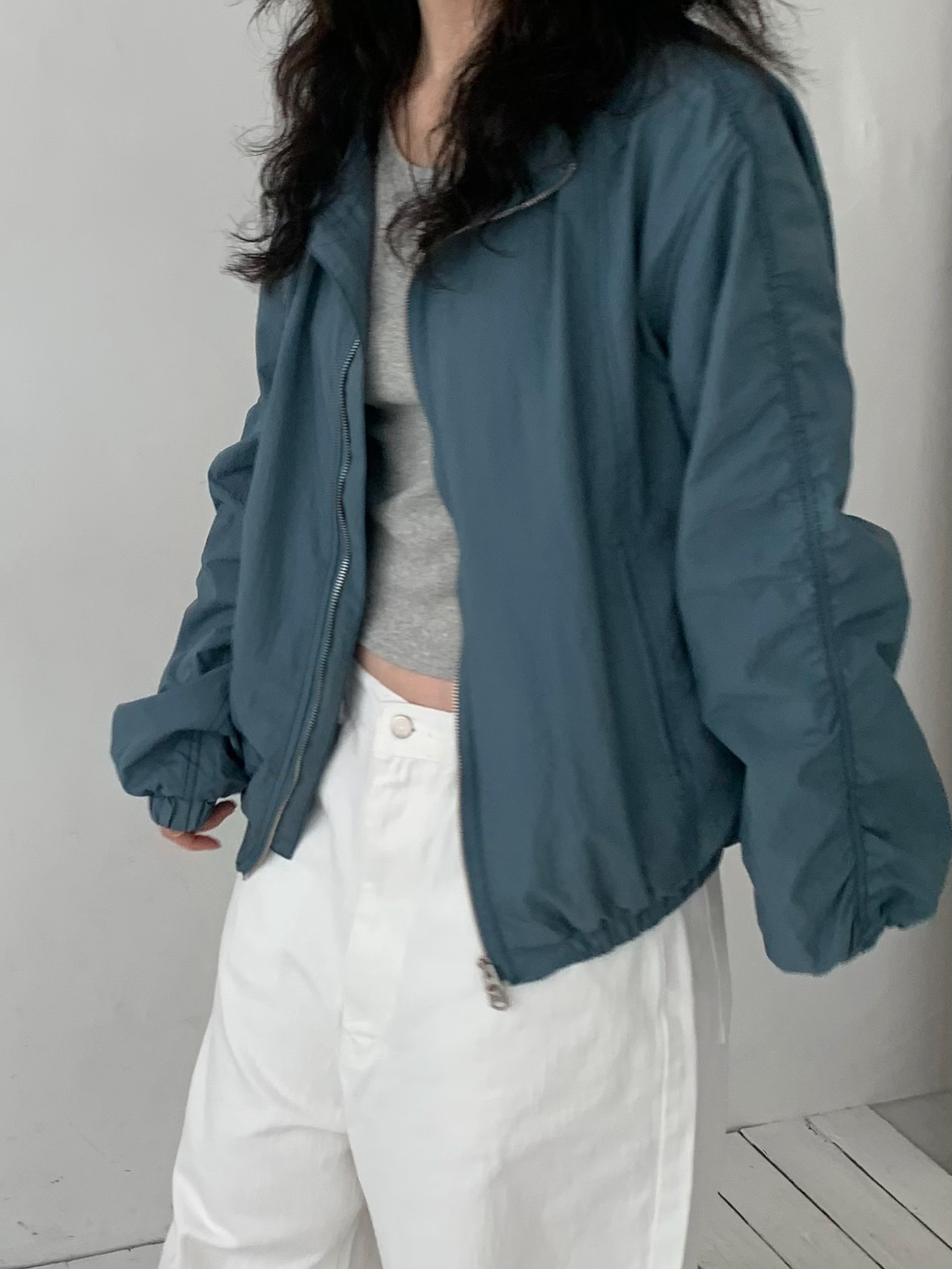 [UNISEX] 셔링 스티치 윈드브레이커 상세 이미지 12