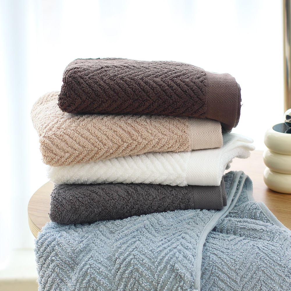 소프트터치 호텔 수건 헤링본 170g 40수 코마사 고급 개업 기념 제작 답례품 타올