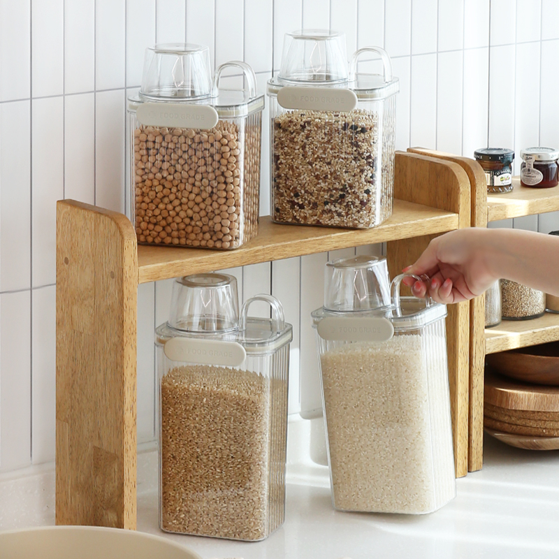 [단독]1+1 메종치비네 4중 밀폐 투명 잡곡통 쌀통 1300ml