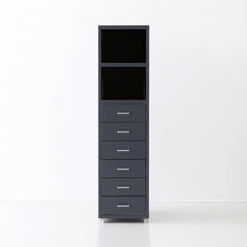 피하 높은 서랍장 280x410x1095mm, 6단, 다크그레이 0315.4378 - 메인 이미지