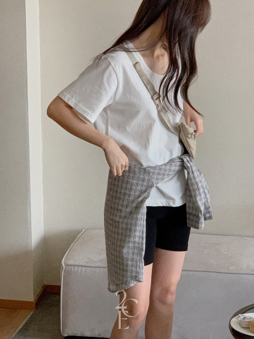 이지데이 U넥 루즈핏 무지 반팔 티셔츠 (5color) 오버핏 이너 운동 러닝 레이어드 기본 T 이미지 7