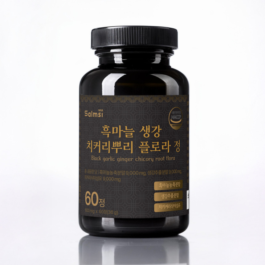 살므시 흑마늘 생강 치커리뿌리 플로라 정 600mg x 60정 - 상품 이미지