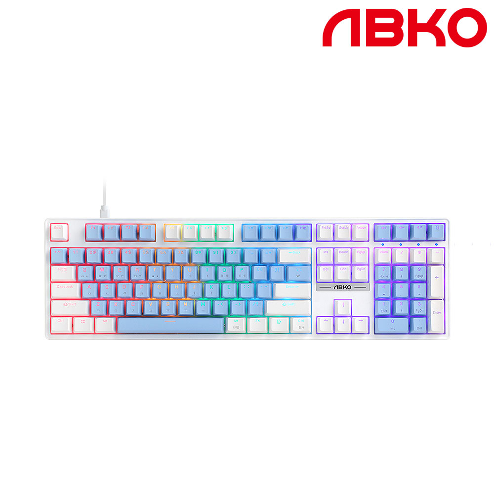 앱코 K580 게이밍 기계식 키보드 적축 사무용 한글 풀배열 사무실 해커 게임용 발로란트 - 상세 이미지 3