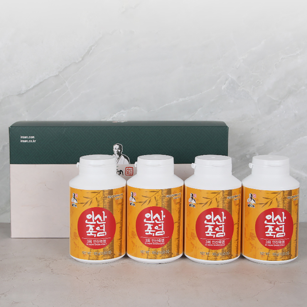 인산죽염 3회 죽염 분말 300g 4개 선물세트 - 상세 이미지 4