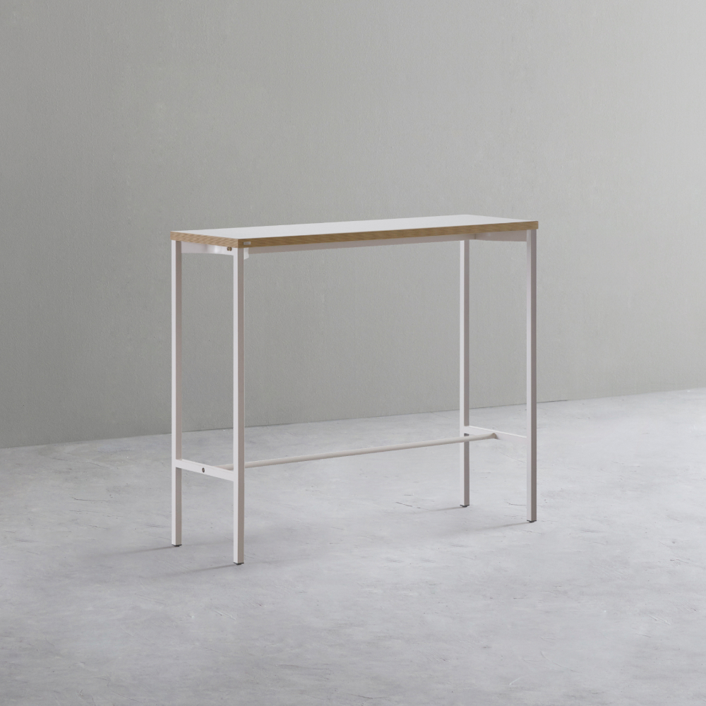 데스커 스탠딩 테이블 1200x400mm, 화이트 - 상품 이미지