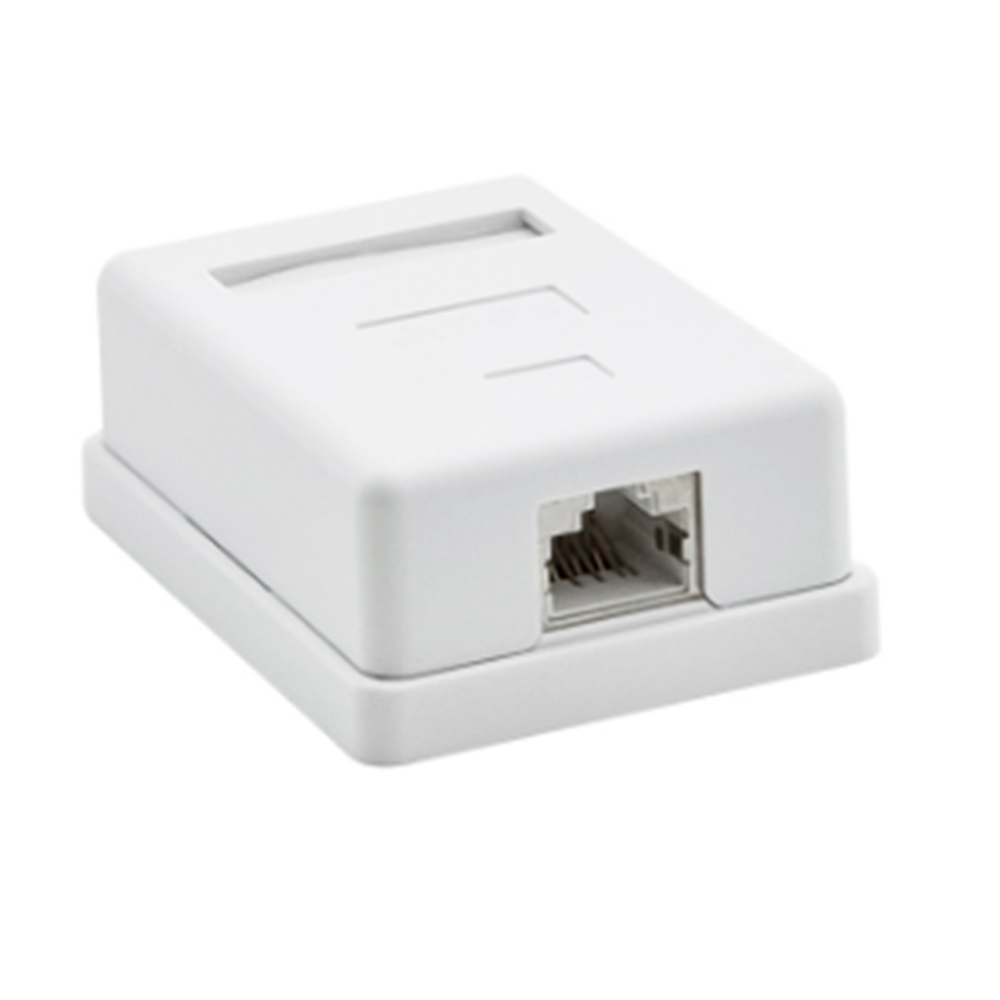 1포트 CAT6A STP 아울렛박스 랜포트박스 노출형 케이블링 PCB기판 노이즈방지 - 상품 이미지