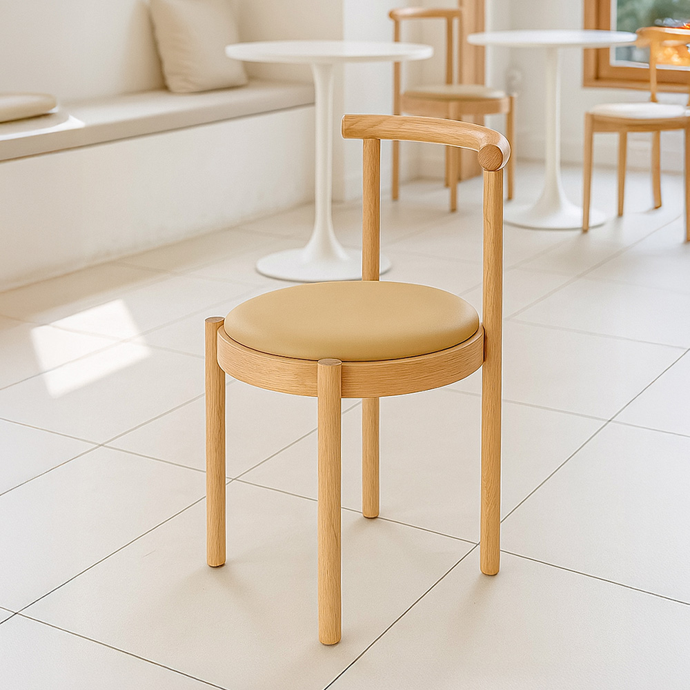 피카소 카페 다니엘엠마체어 인테리어 원목 식탁 주방의자 디자인 패브릭