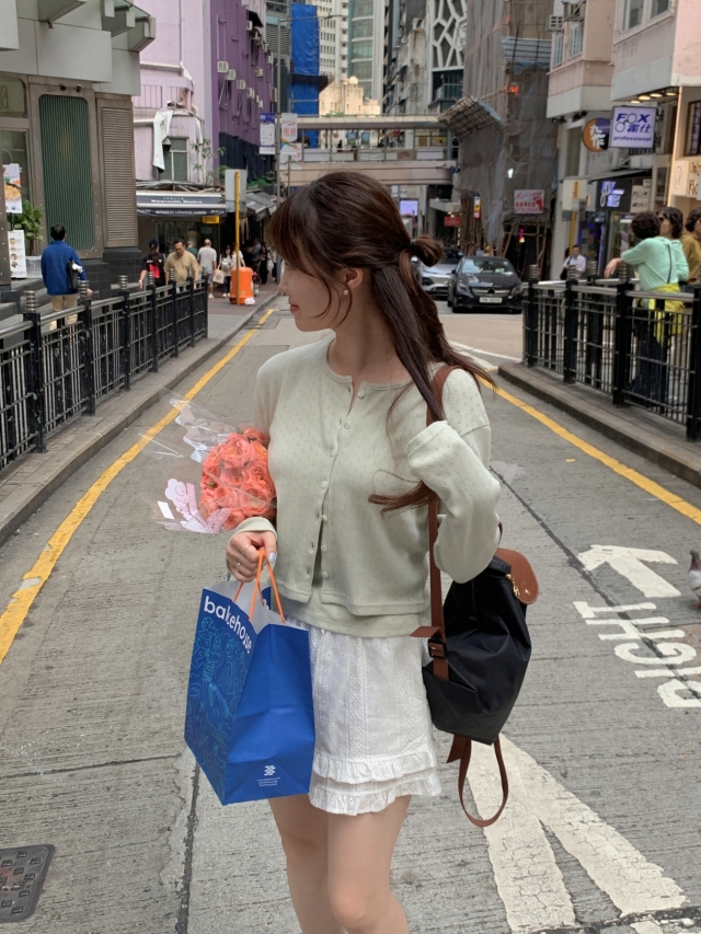 💕URBANE MADE💕 큐피드 펀칭 크롭 아일렛 가디건 세트 (3c) 상세 이미지 115