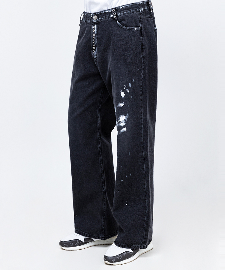 스트라이크 Edge Black Wash Bootcut Jeans - 상품 이미지