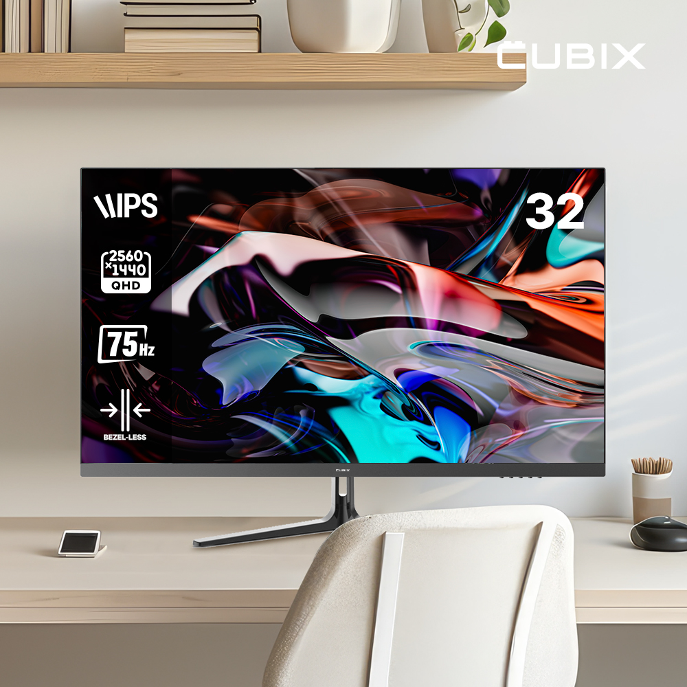 큐빅스 IPS패널 81cm(32인치) QHD 75Hz 게이밍 컴퓨터 모니터 CX320Q75 - 상세 이미지 2