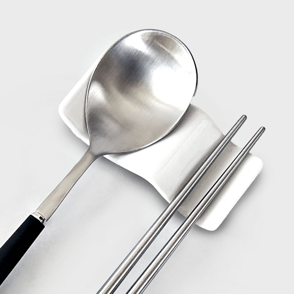 도자기 수저받침 세라믹 젓가락 숟가락 받침 수저 받침대 사각 - 상세 이미지 5