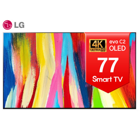 LG전자 LGTV 올레드evo 194cm(77인치) 4K 울트라HD 스마트TV OLED77C2 수도권 스탠드 설치